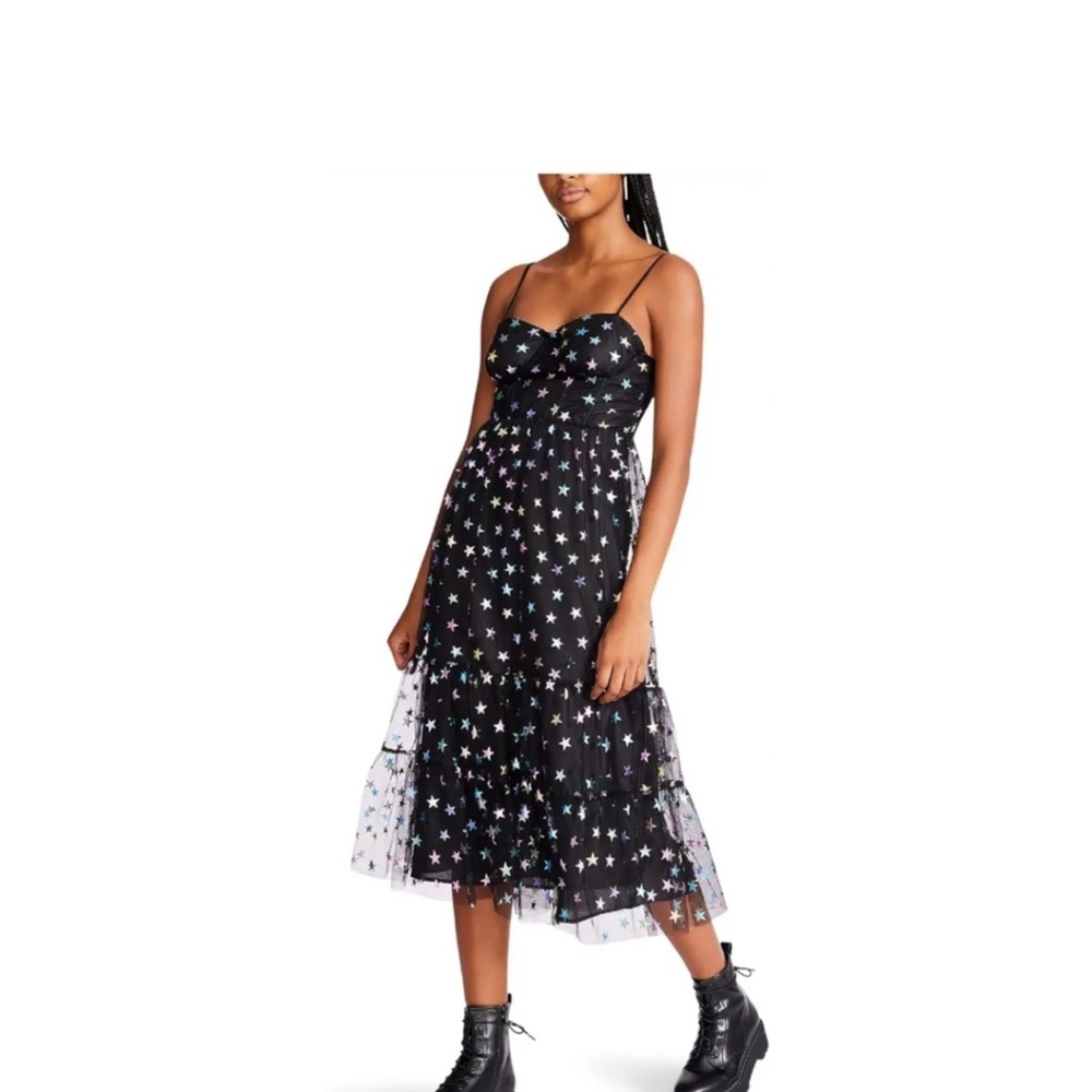 Betsey Johnson Black and Silver Star Dress